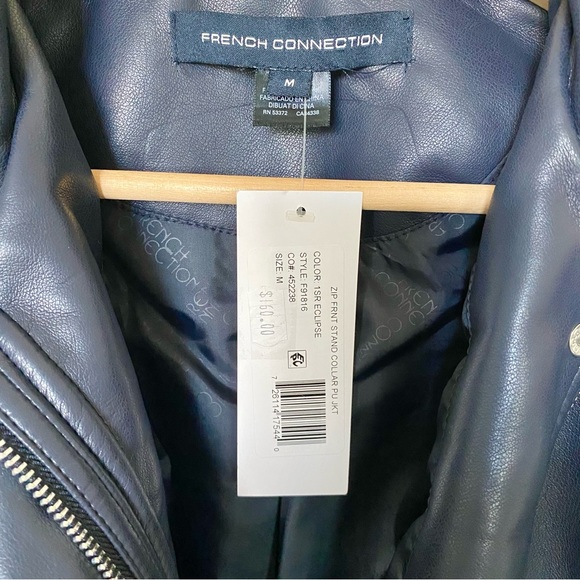 NWT French Connection Faux Leather Jacket Size M - Picture 16 of 17